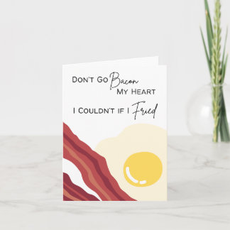 Ga niet spek op mijn hart - Pun Valentijnsdag Kaart