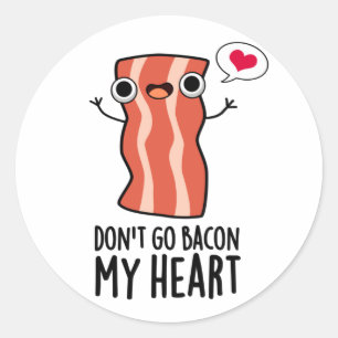 Ga niet terug naar mijn hart grappige voedselbonne ronde sticker