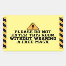Ga niet zonder Masker in Rechthoekige Sticker