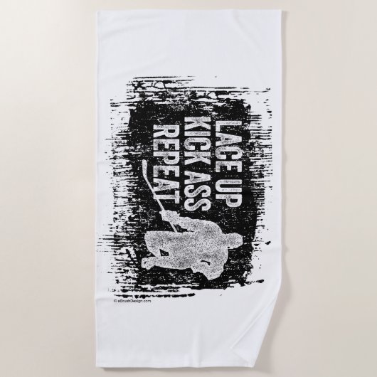 Ga omhoog. Herhaal. (hockey) Strandlaken (Voorkant)