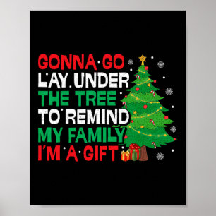 Ga onder de boom liggen Funny Family Kerstmis Poster
