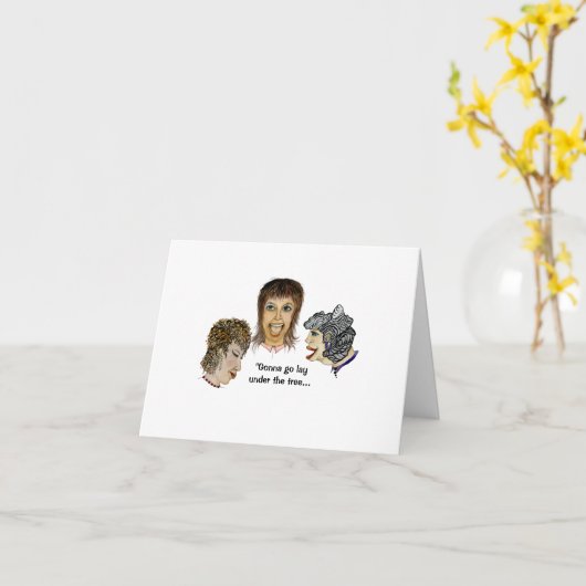 Ga onder de kerstboom liggen als een cadeau. kaart (Gele Bloem)