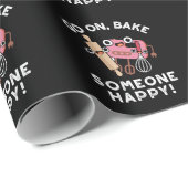 Ga op Bak Iemand Happy Funny Baker Tools Pun Cadeaupapier (Rol Hoek)