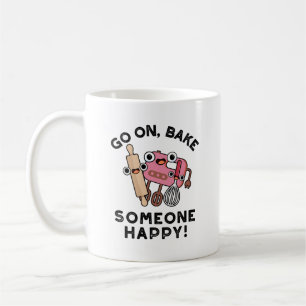 Ga op Bak Iemand Happy Funny Baker Tools Pun Koffiemok