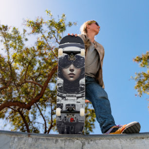 Ga op een kosmische reis met onze meisje astronaut skateboard
