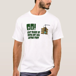 Ga!  Op welke schaduw van groen wacht je? T-shirt