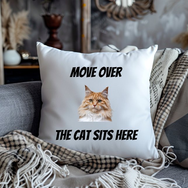 Ga Opzij De Kat Zit Hier Grappige Op Maat Gemaakte Kussen (Creator heeft geüpload)