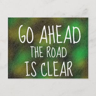 GA OVER DE WEG IS DUIDELIJK Motivatie Citaat Briefkaart