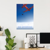 Ga parachutespringen Reisposter Poster (Thuiskantoor)