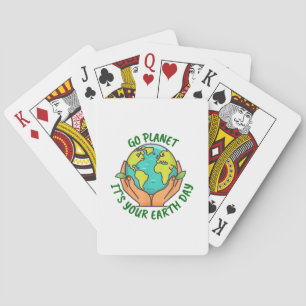 Ga Planeet Het Is Je Aarddag 2025 Mannen Vrouwen Pokerkaarten