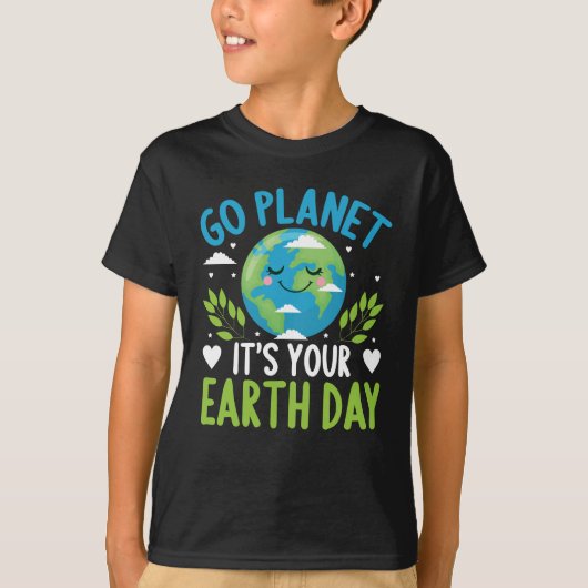 Ga planeet het is je Aarde Dag T-Hemel T-shirt (Voorkant)