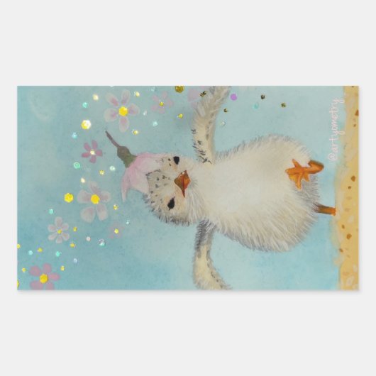 Ga! Rechthoekige Sticker (Voorkant)