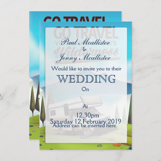 Ga reizen, bezoek moeder naturen Wilderness RV. Kaart (Voorkant / Achterkant)