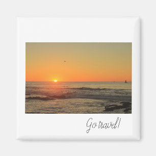 Ga reizen Sunset Ocean Yacht Magnet Magneet
