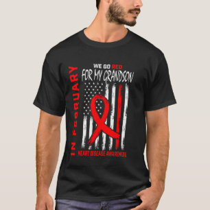 Ga Rode Voor Mijn Kleinzoon Hartziekte Bewustzijn T-shirt