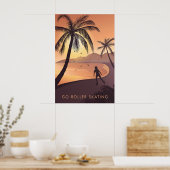 Ga Rollerskaten Reisposter Poster (Keuken)