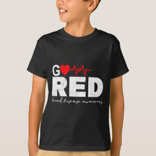 Ga rood voor hartziekte bewustzijn Chd draag rood T-shirt