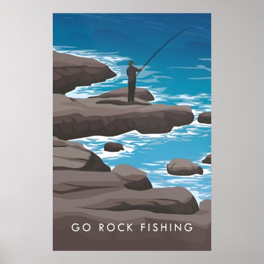 Ga Rotsklippen Reisposter Poster (Voorkant)