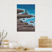 Ga Rotsklippen Reisposter Poster (Keuken)
