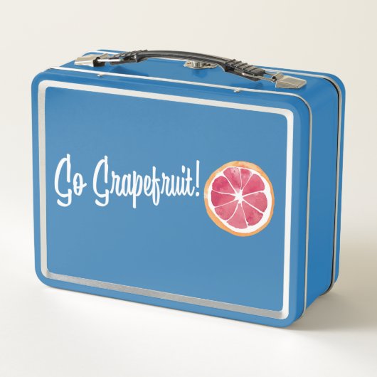 Ga Sinaasappels! Ga Grapefruit! Lichtblauwe lunch- (Achterkant)