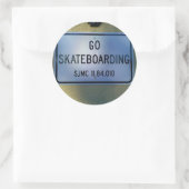 GA SKATEBOARDING RONDE STICKER (Tas)