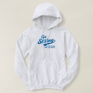 Ga Skien – Minimalistisch Wintersporten Typografie Hoodie