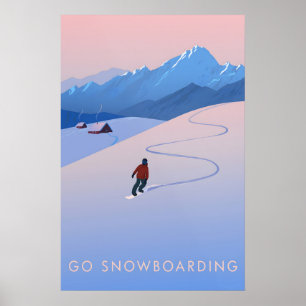 Ga Sneeuwscooter Reizen Poster