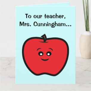 Ga snel naar een leraar uit de klas van Apple Larg Kaart