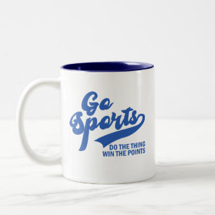 Ga Sport Doe Het Ding Win De Punten Tweekleurige Koffiemok