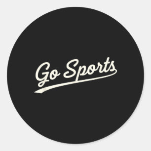 Ga sport grappig voetbal script fan slogan ronde sticker