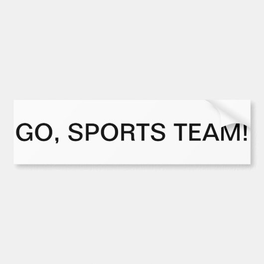 "GA, SPORTETEAM!" All-Purpose Bumpersticker (Voorkant)