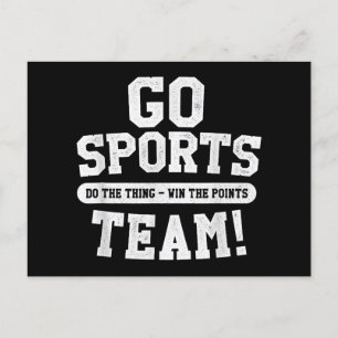 Ga sportteam! Grappige sporten Feestdagenkaart