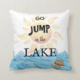 Ga springen in het Sierkussen van het meer