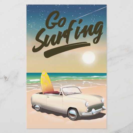 Ga surfen Reisposter! Briefpapier (Voorkant)