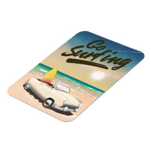 Ga surfen Reisposter! Magneet