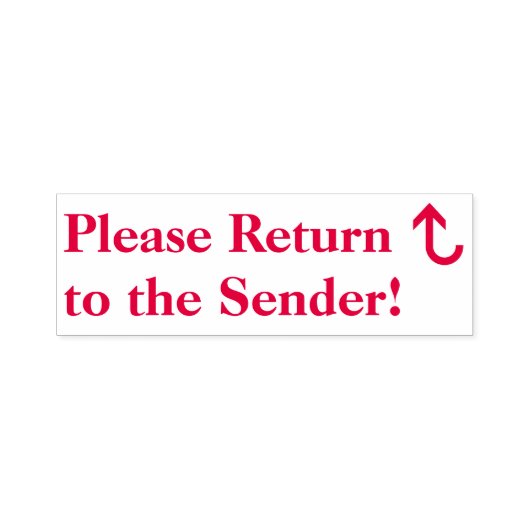 "Ga terug naar de afzender!" Rubber Stempel (Design)