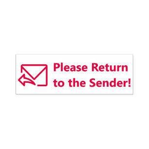 "Ga terug naar de afzender!" Rubber Stempel