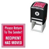 "Ga terug naar de afzender!" Rubber Stempel (In situ)