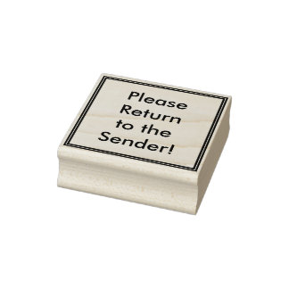 "Ga terug naar de afzender!" Rubberstempel