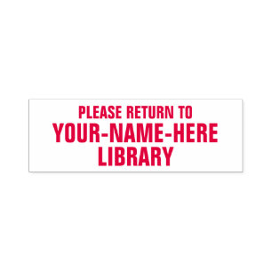 Ga terug naar om het even welke bibliotheeknaam zelfinktende stempel