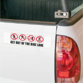 Ga uit de Bike Lane Bumpersticker (Op Truck)