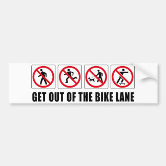 Ga uit de Bike Lane Bumpersticker