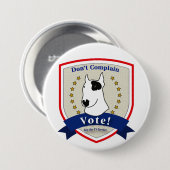 Ga uit de stemknop ronde button 7,6 cm (Voorkant /achterkant)