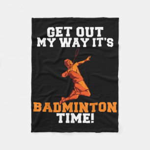 Ga uit de weg zijn badminton tijd fleece deken