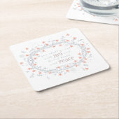 Ga uit met Joy - Isaiah 55:12 Vierkante Kartonnen Onderzetter (Schuin)