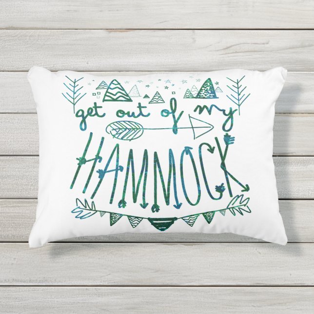 Ga uit mijn Hammock (V-Batik) Buitenkussen (Voorkant)