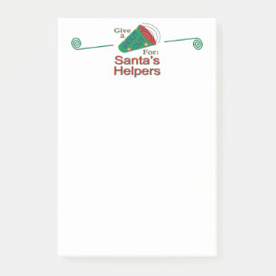 Ga uit voor de hulp van de kerstman post-it® notes