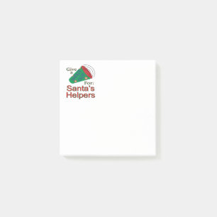 Ga uit voor de hulp van de kerstman post-it® notes