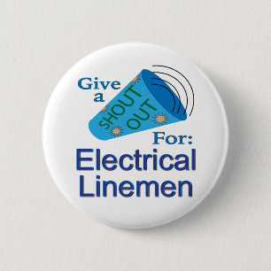 Ga uit voor elektrisch materiaal ronde button 5,7 cm