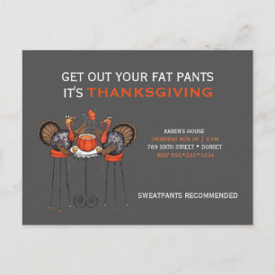 Ga Uw Vet Diner van de Thanksgiving van de Broek Feestdagenkaart